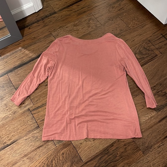 Dusty Rose Flowy Knotted Top - Picture 6 of 6